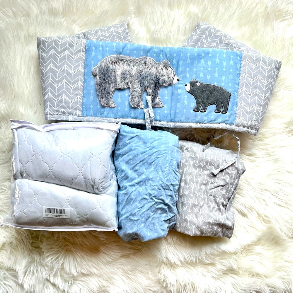5 Piece Levtex Baby Trailmix crib set